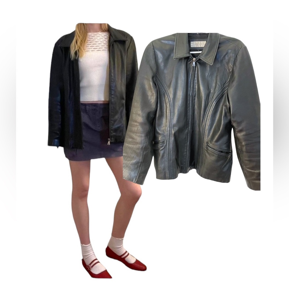 vintage leather jacket